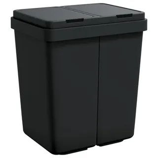 vidaXL Duo Mülleimer 2x25 l Anthrazit