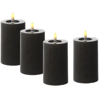 441 LED Kerzenset LINA 11 cm 4 St. schwarz