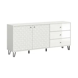 VCM Sideboard Prisma 170 x 76 x 40 cm Weiß Hochglanz