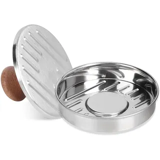 Burgerpresse Hamburgerpresse Ø 13cm Gemüseburger Burger Maker aus Edelstahl Burger Pattie Presse für leckere Hamburger, Patties, BBQ, Burger Presse