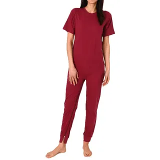 NORMANN CARE Pflegeoverall Pyjama Rot XL