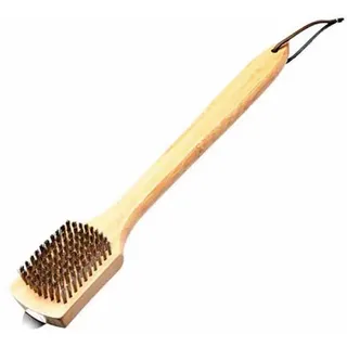 CHEFGASTRO BBQ Holz Grillbürste Messing | 45cm