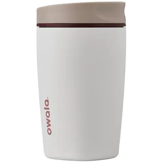 Owala SmoothSip Slider isolierbecher aus Edelstahl für Kaffee, 355ml, wiederverwendbarer Eiskaffee‐Becher, Thermo‐Reisebecher für heißen Kaffee, BPA‐frei, Kaffeebecher To Go, Vanilla Bean