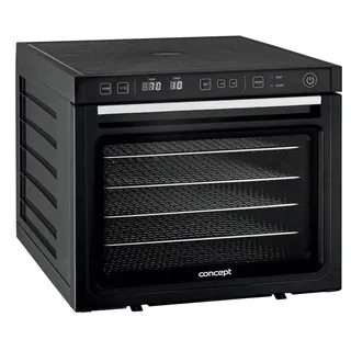 Concept SO3000 Profi Dörrgerät Double fan, 6 rostfreien Einlegeböden, Regulierung der Temperatur: 35–70°C, zwei Ventilatoren für gleichmäßige Ergebnisse, digitaler Timer bis 99 Stunden, 1000 W, 220 – 240