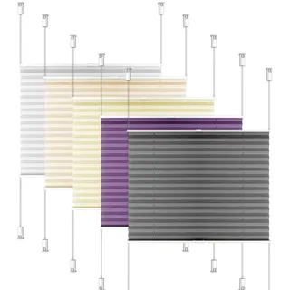 SIENOC Plissee Klemmfix Fenster Plissee Rollo Sonnenschutz Ohne Bohren Rollo Fenster & Türen inkl. Zubehör (Weiß, 100x130 cm)