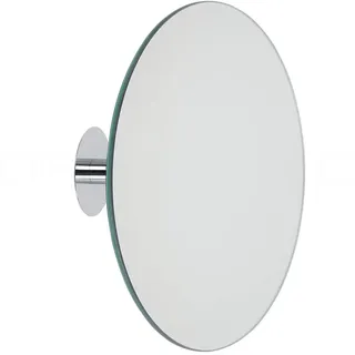 DEUSENFELD KKR5 - Klebespiegel Kosmetikspiegel selbstklebend, Schminkspiegel, Rasierspiegel zum Kleben, 5-Fach Vergrößerung, Kugelgelenk, Ø 20cm, rund, Rahmenlos, mit 3M VHB Klebepads
