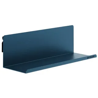 Jan Nowak Wandregal Wandregal JOANNE 40 cm Stahl verstecktes Befestigungssystem, Stahl 1,1 mm kaltgewalzt pulverbeschichtet 40 x 15 x 15 cm, Hängeregal abgerundet volle Rückwand 9 Farben modular blau|weiß