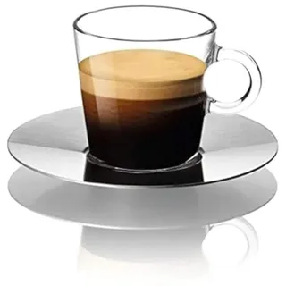 Nespresso View Glas Espresso-Tasse mit Untertasse