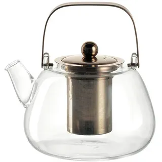 Leonardo Teekanne TE PER TE, Klar, Metall, Glas, 1500 ml, 16.4x14x16.2 cm, Kaffee & Tee, Kannen, Teekannen