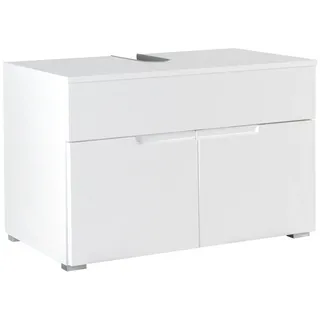Stella Trading Waschbeckenunterschrank 80 x 54 x 46 cm weiß hochglanz