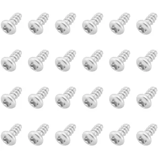 SG Store Tisch-Gehäuseschrauben A500/A600/A1200, 304 Edelstahlschrauben, M3 x 6 mm, kompatibel mit Commodore Amiga 500, 600, 1200, Silber, 24 Stück