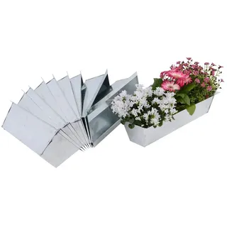 UNUS GARDEN Blumenkasten Blumenkasten für Paletten (12 St) grau|silberfarben