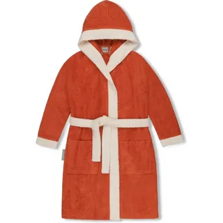 Normani Kinder Bademantel aus Bio-Baumwolle Elounda in Orange | Gr.: 110/116