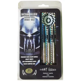 MASTER Shark Dartpfeile Nickel-Messing 3 Stück, Stahlspitze, 23 g