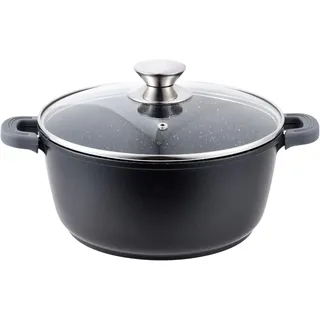 XXXL RIESIGER Kochtopf mit Glasdeckel Antihaft Keramikbeschichtung 18 Liter 40cm