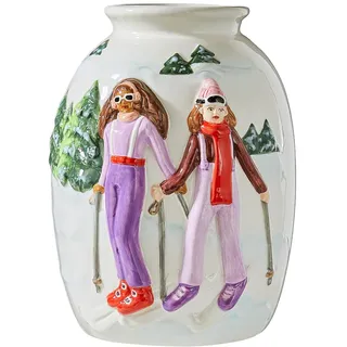 BUTLERS Blumenvase Mountain Lodge Weiß 19 cm