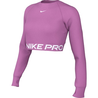 Nike Damen Top Pro Df 365 Crop Ls, Playful Pink/White, FV5486-675, 2X