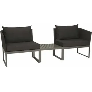 Stern Donna City Lounge Aluminium Graphit mit Kissen 220x63x78cm