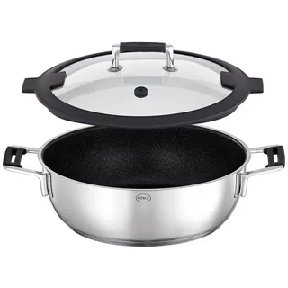 RÖSLE Bratpfanne RÖSLE 13616 Servierpfanne SILENCE PRO Ø 28 cm ProResist mit Deckel