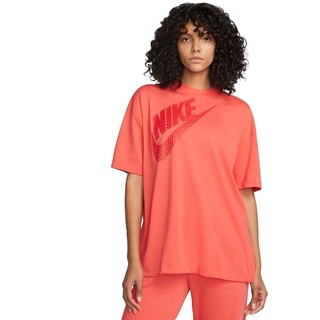 Nike Damen Sportswear Shot-Sleeve T-Shirt orange