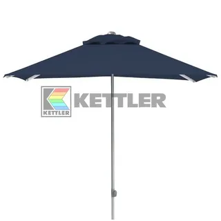 KETTLER Sonnenschirm EASY PUSH Stockschirm, 200 x 200cm, UPF 50+, Beschichtung silber/ blau