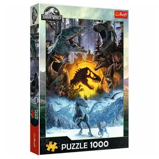 Trefl Jurassic World, Dinos - 1000-teiliges Puzzle 1000 Teile In der Welt von Park
