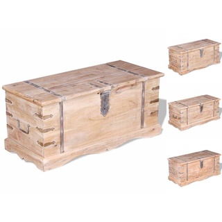 vidaXL Truhe »Truhe Aufbewahrungsbox Schatzkiste Holzkiste mit Deckel 90x40x40cm Akazienholz« braun