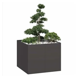 vidaXL Pflanzkübel 100 x 100 x 80 cm Schwarz