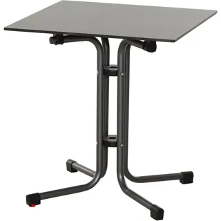 Siena Garden Sola Klapptisch 65 x 65 x 71 cm Anthrazit/Grau
