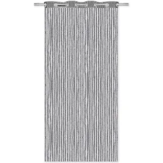 arsvita Fadenvorhang Metall-Optik Ösen, 140x250cm anthrazit - dunkelgrau)