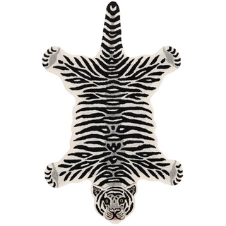 Tiger Teppich - Weiß 100x160