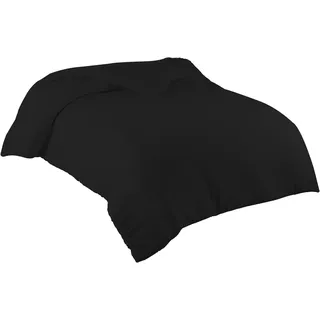 livessa Bettbezug Bettbezug Baumwolle Jersey Bettwäsche Allergiker Reißverschluss, (1 St), 100% Baumwolle Single-Jersey 140 g/m2 weich & atmungsaktiv schwarz 155 cm x 220 cm