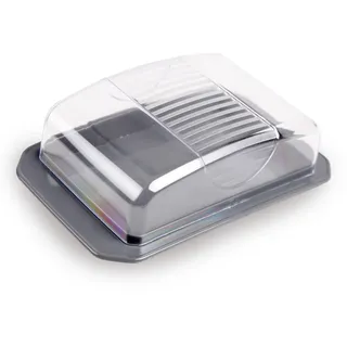 Pro Home ProHome Butterdose mit transparentem Deckel Anthrazit