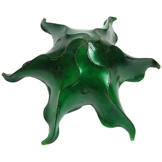 Orientalische Lampe Deckenleuchte Hängelampe marokkanische Deckenlampe Lederlampe STERN Gecko 63 cm : grün Farbe: Grün - Grün