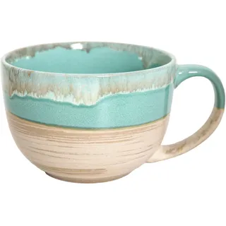 700 ml Groß Tasse Keramik Tee Tassen,Müslischalen mit Henkel Suppentassen Salat Schale Ramen Schüssel für Kaffee, Müsli, Suppe, Snacks, Salat, Eiscreme (Grün)