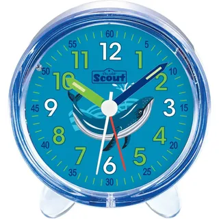 Scout Kinderwecker Favorit Quarzwecker, Geschenkidee, Kinderzimmer, Jungen, Schulanfang, Wal weiß