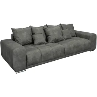 Riess Ambiente Extravagantes XXL Sofa ELEGANCIA 285cm grau inkl. Kissen Bigsofa Große Polstercouch Wohnlandschaft