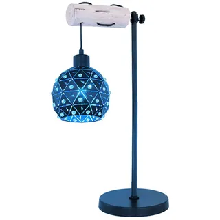 GLOBO LIGHTING LED Tischleuchte, Leuchtmittel inklusive, Warmweiß, Farbwechsel, Tischlampe Tischleuchte dimmbar Fernbedienung Kristall Leselampe LED schwarz