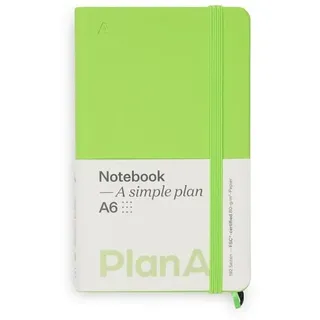Notizbuch A6 Hardcover Kiwi Green Punktiert, 192 Seiten