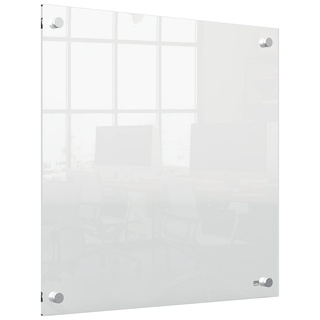 Nobo Mini-Whiteboard für die Wandmontage, Modernes Memo-Board, Trocken Abwischbares Acrylglas, Rahmenlos, 450 x 450 mm, Inklusive Markerstift, Durchsichtig, 1915620