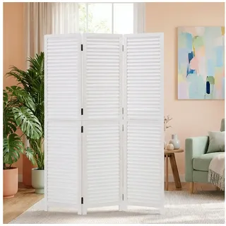 Homestyle4u Paravent in Weiß 120x170 cm, 1357