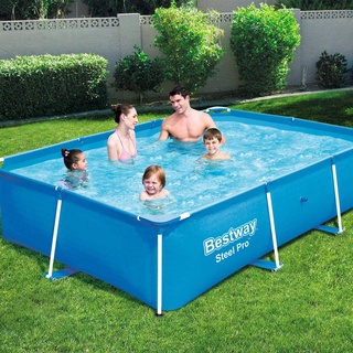 Ankonbej Bestway Steel Pro Swimming Pool mit Stahlrahmen 259x170x61 cm 56403