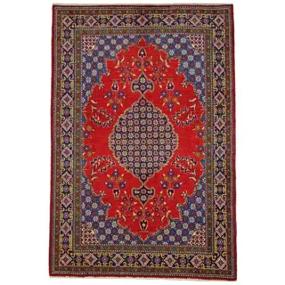 Borento Orientteppich Perserteppich Sarough 236 x 162 cm, rechteckig, Handgeknüpft rot