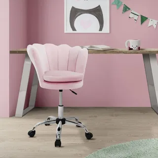 ML-Design Drehstuhl Samt Hellrosa