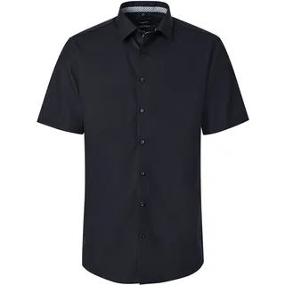 Venti "VENTI Businesshemd Kurzarm uni", Herren, Gr. 41, Normalgrößen, schwarz, 100% Baumwolle, unifarben, schmal, Hemden
