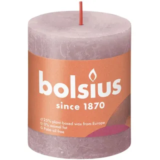 Bolsius Rustik-Kerze 80/68 mm rosa
