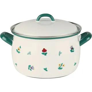 RIESS Fleischtopf mit Deckel 16 cm Gmunder Streublumen