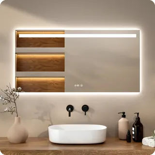 Badezimmerspiegel – 120x60 cm – Rahmenlos - Rechteck - Vorbestellen