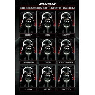 Poster 34180 Expressions of Darth Vader
