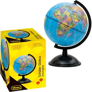Idena 569906 - Globus mit politischem Kartenbild, Ø 18 cm, Schüler Globus, ideal für die Schule